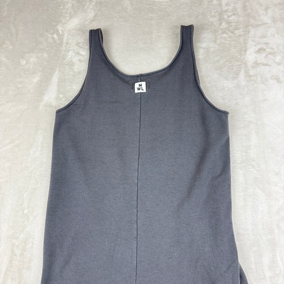 Madewell MWL Women Superbrushed Jumpsuit M Gray Wide Leg Relaxed Cropped Boho - Picture 6 of 14